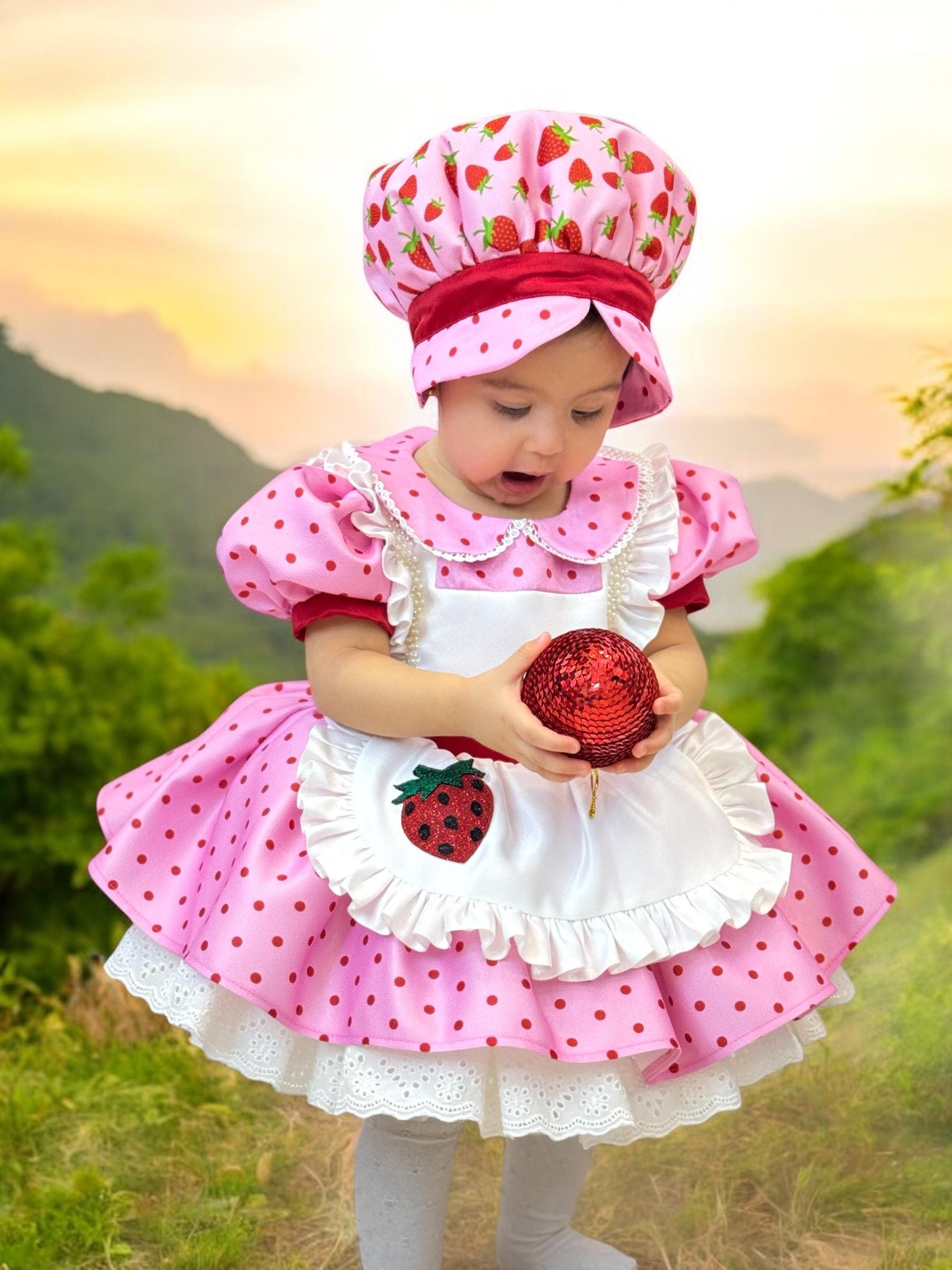 cute strawberry dress Costume | Strawberry kids | Berry First Birthday Dress Color:Cocoa Sweater isabela rhinestone dress black dress + choker + st-club-dresses