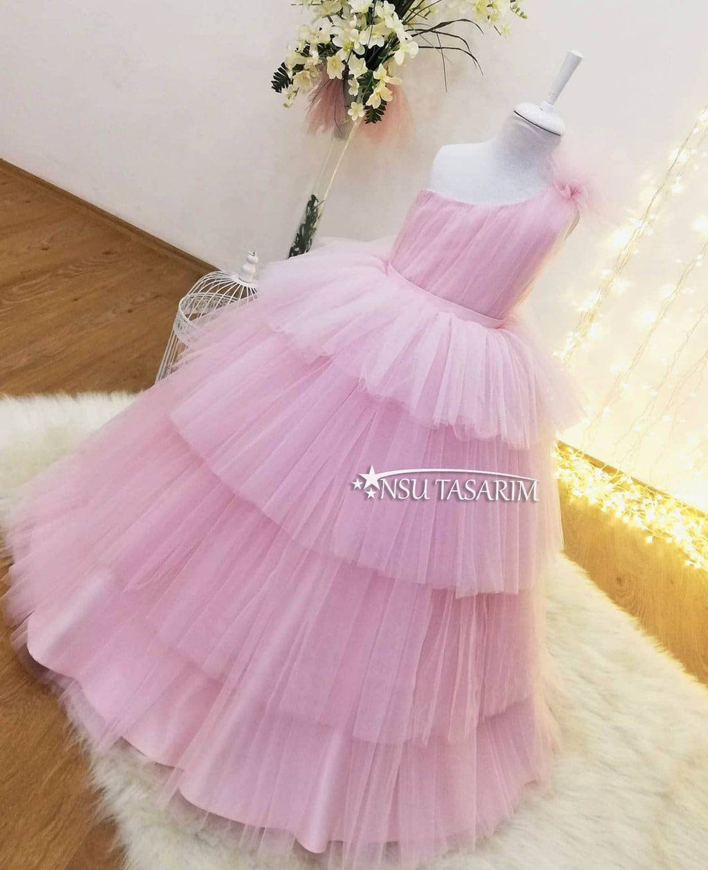 Pink princess gown, couture gown. Handmade!
