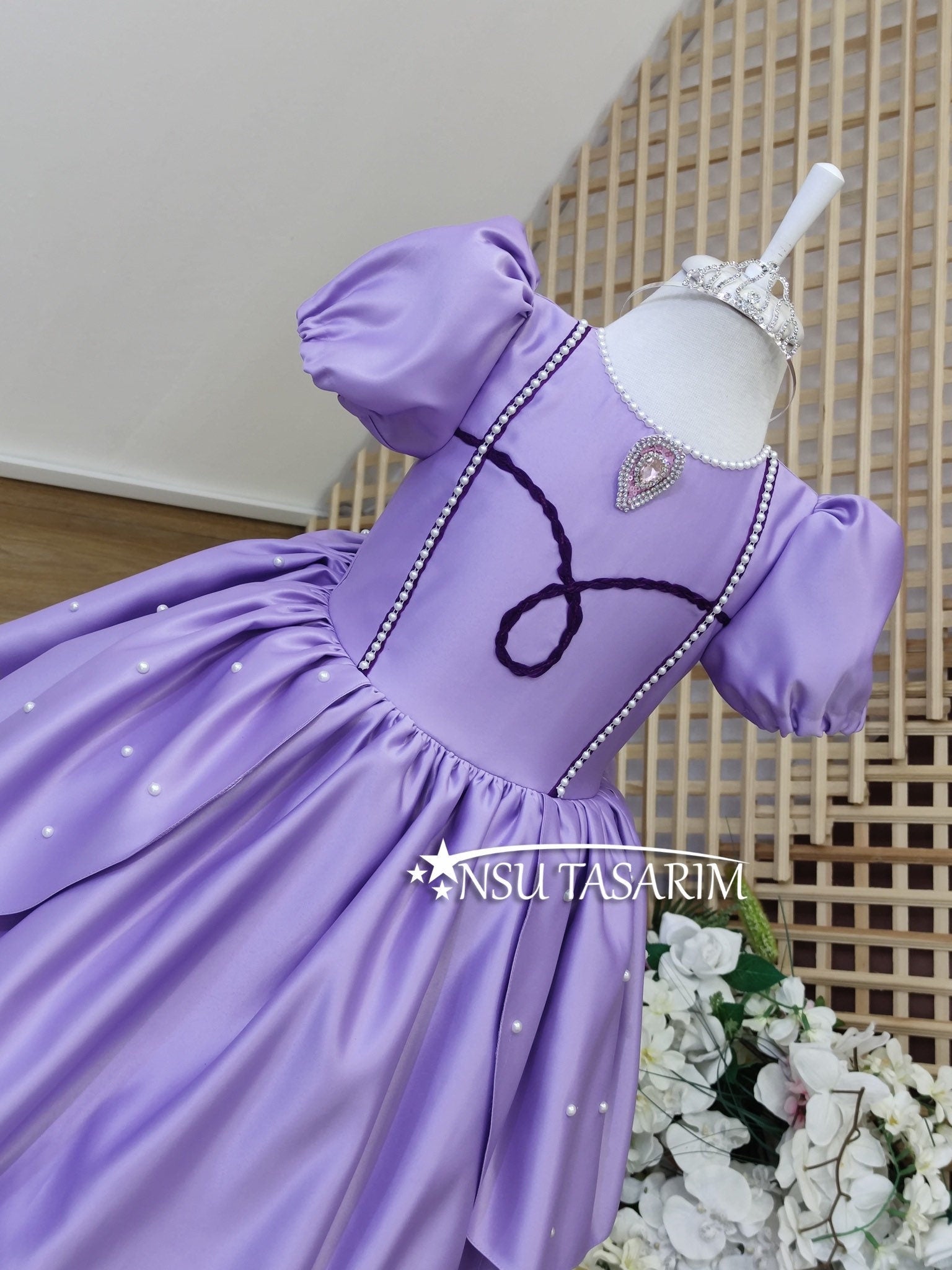 Princess Sofia dress. Sofia theme dress. Sofia costume. Sofia dress, long toddler gown, Sofia princess gown