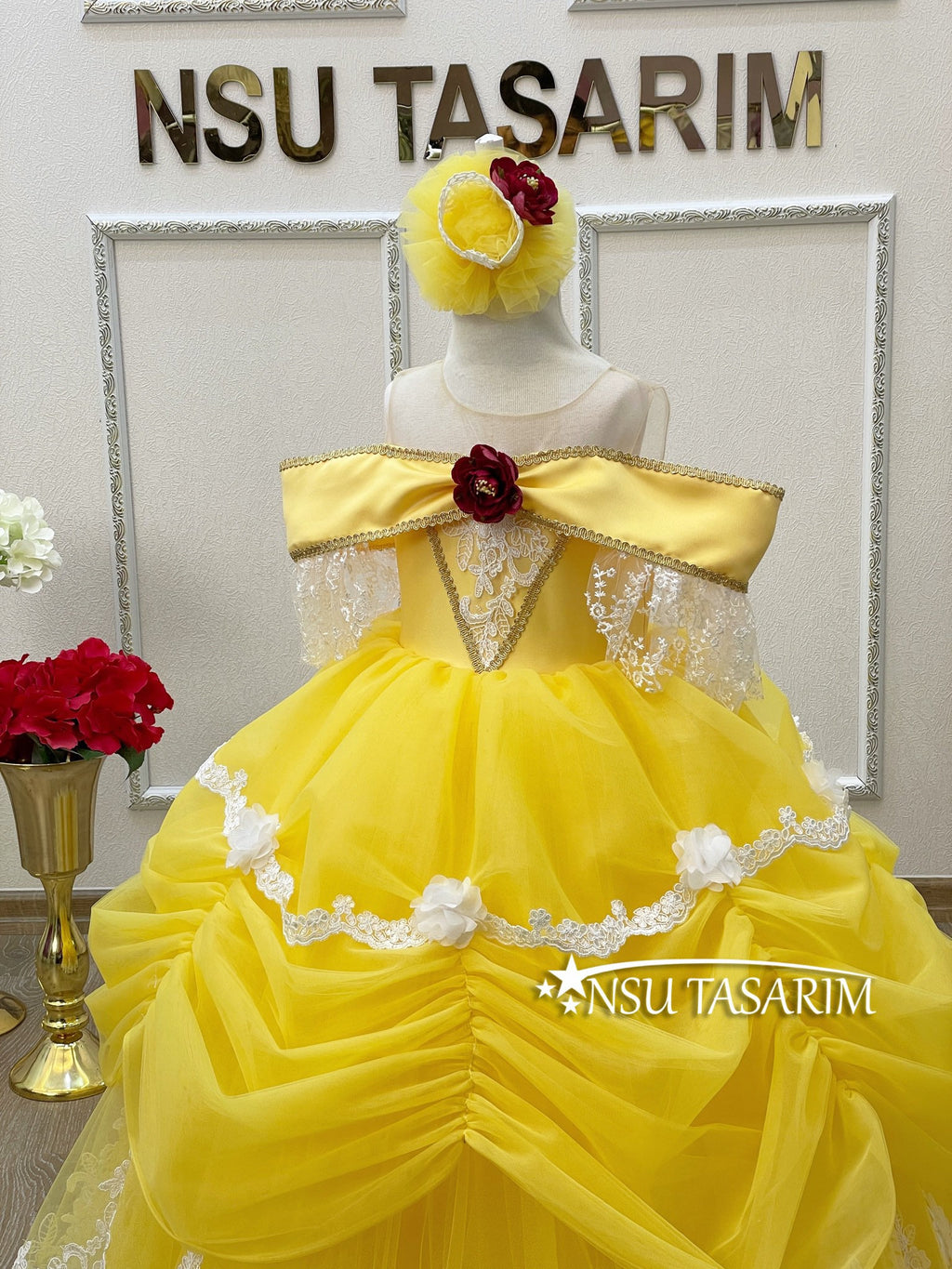 Beauty and the beast, princess belle gown dress.