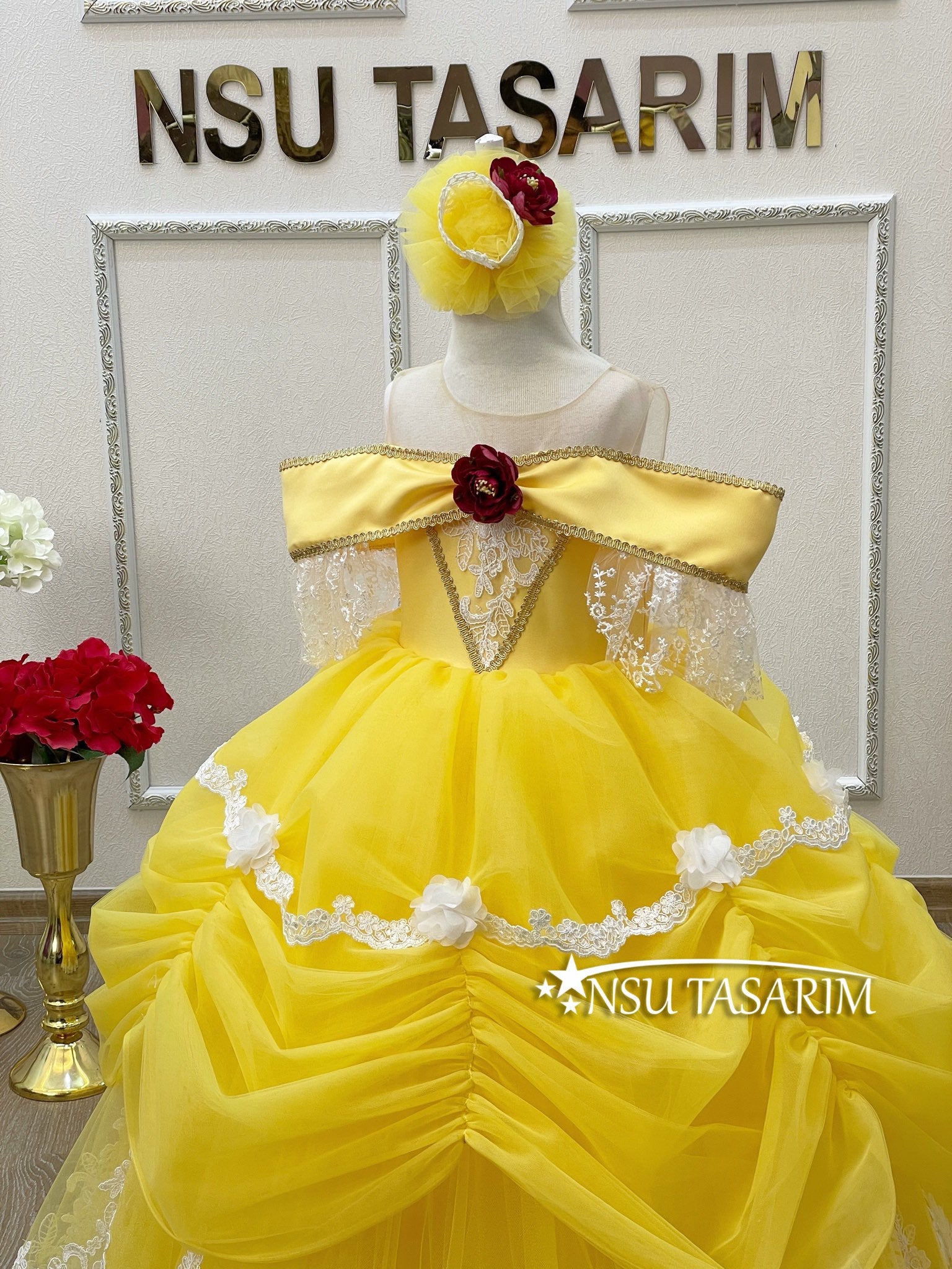 Beauty and the beast, princess belle gown dress.