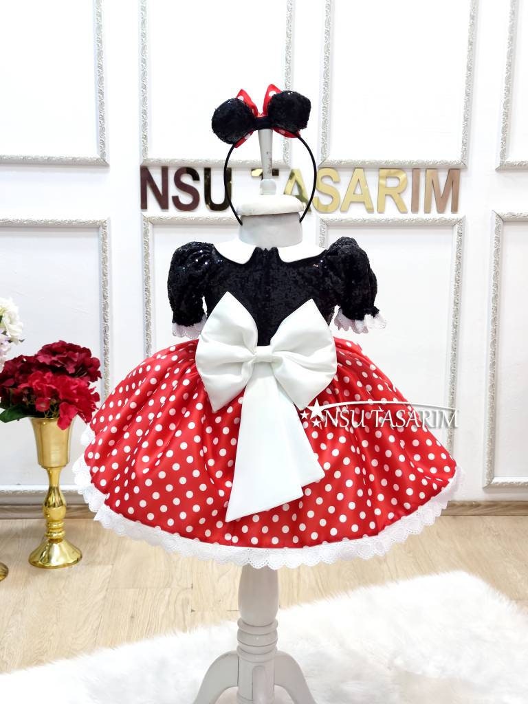 Red and Black Sparkle Tutu Dress for Baby Girls with Sequin Bodice and Ribbon Bow, Ideal for Special Occasions