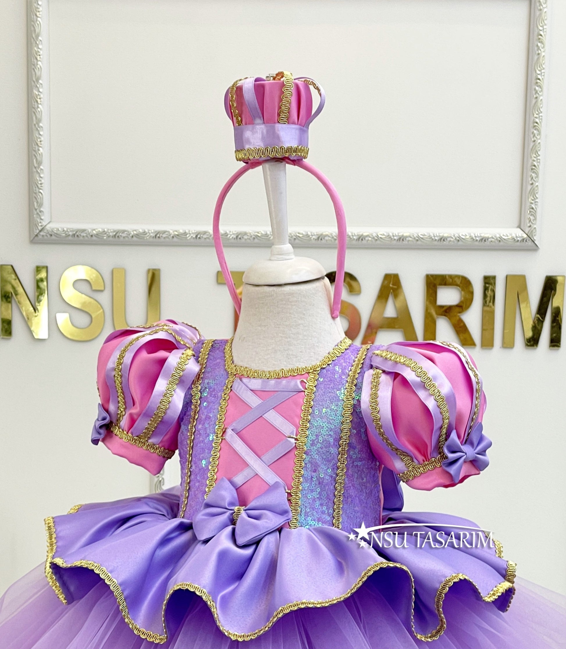 Baby Couture Rapunzel Dress with Tutu Skirt