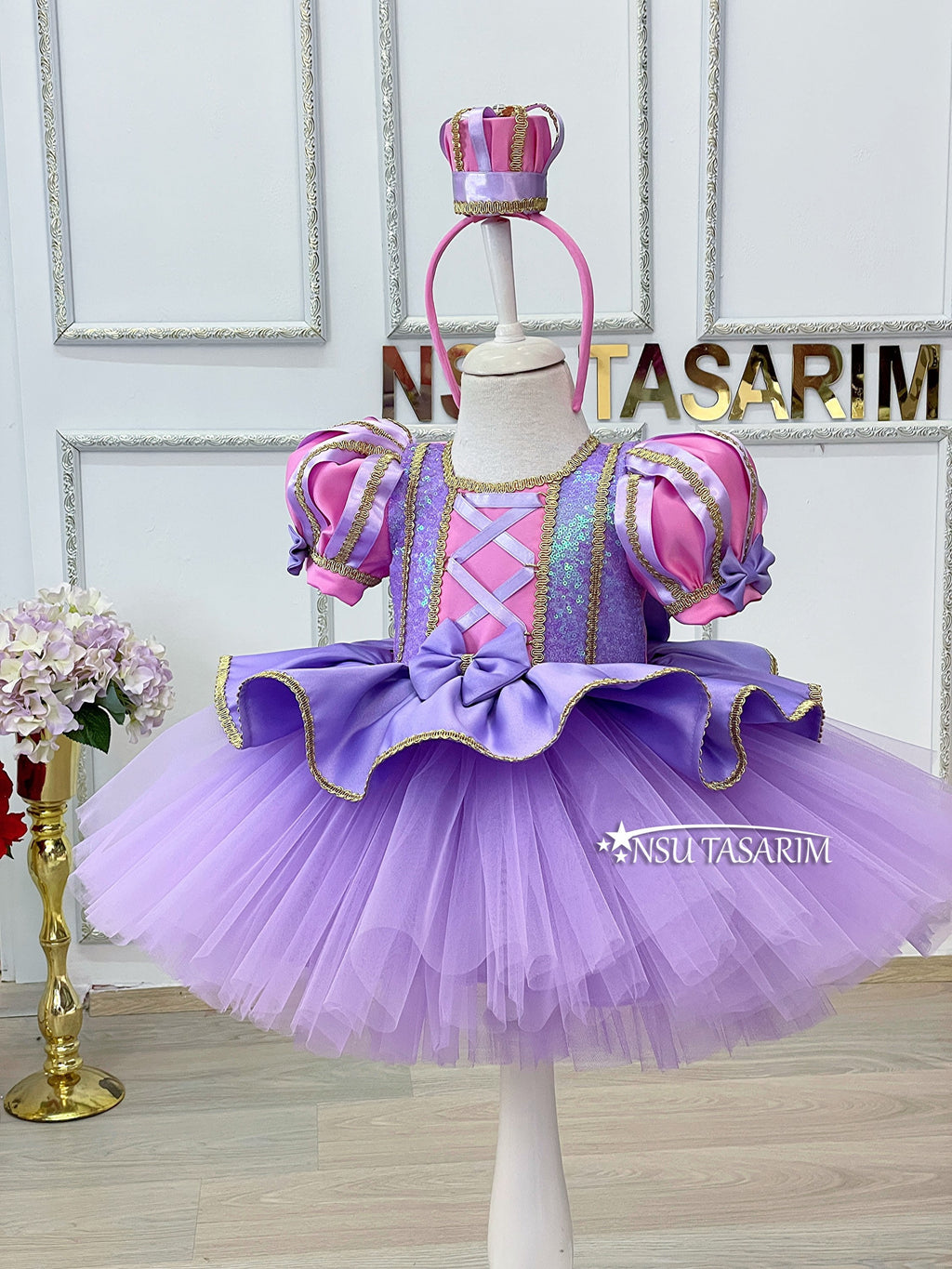Baby Girl Lavender and Pink Princess Dress
