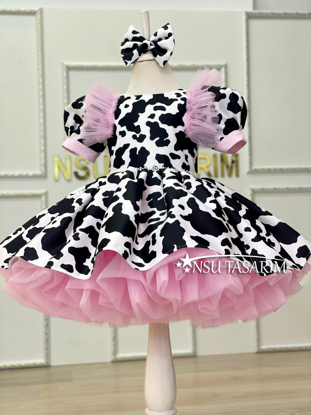 Cow theme costume front full size