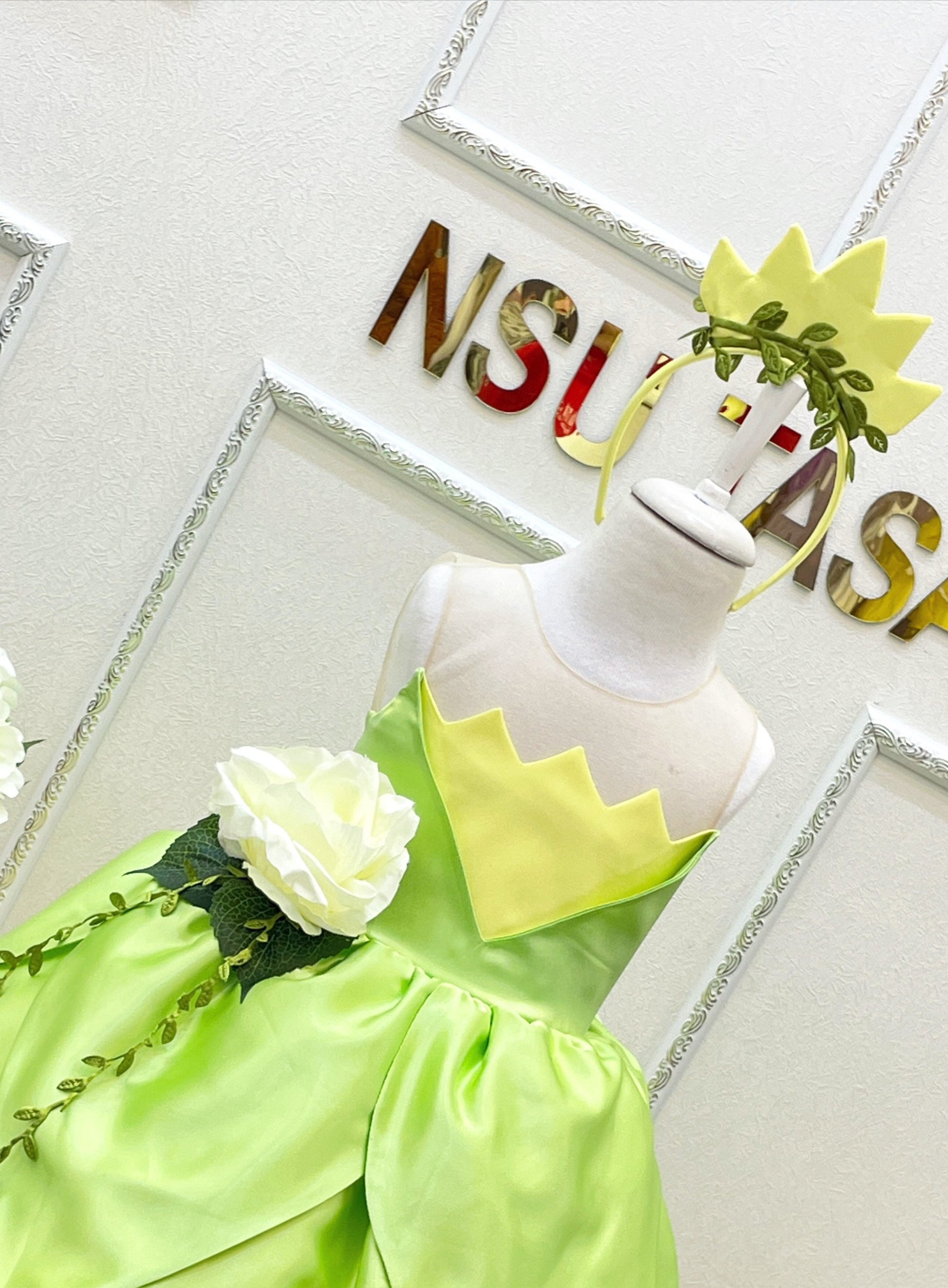 Princess Tiana dress front upper part