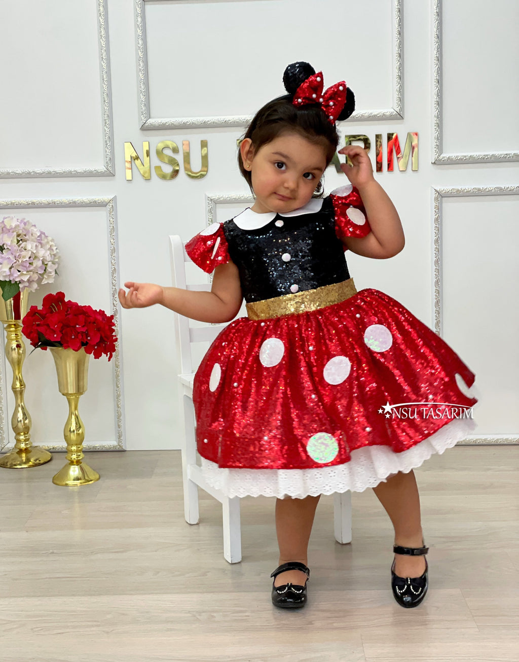 Red Minnie dress front full size