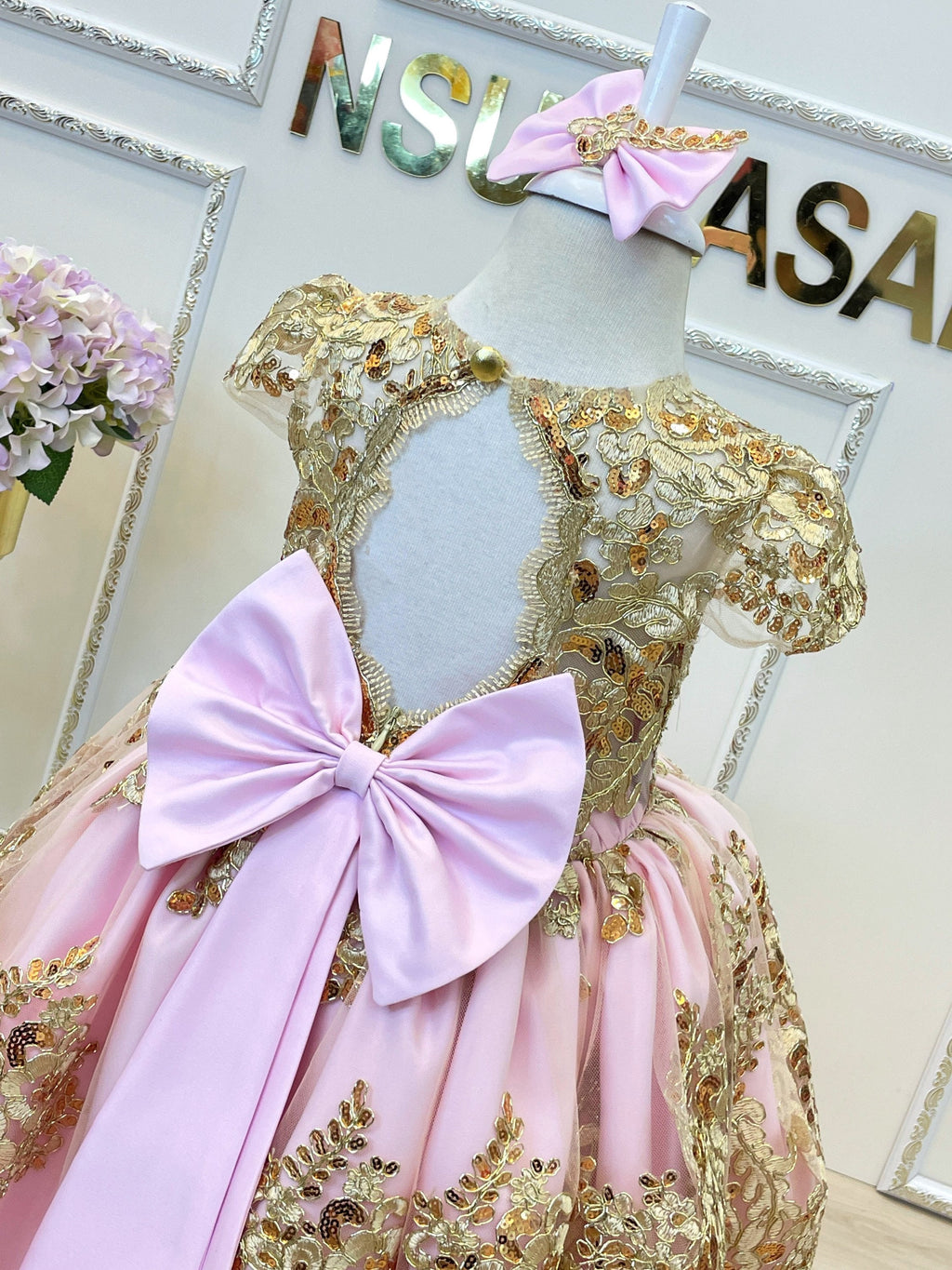 Baby girl dress back bow