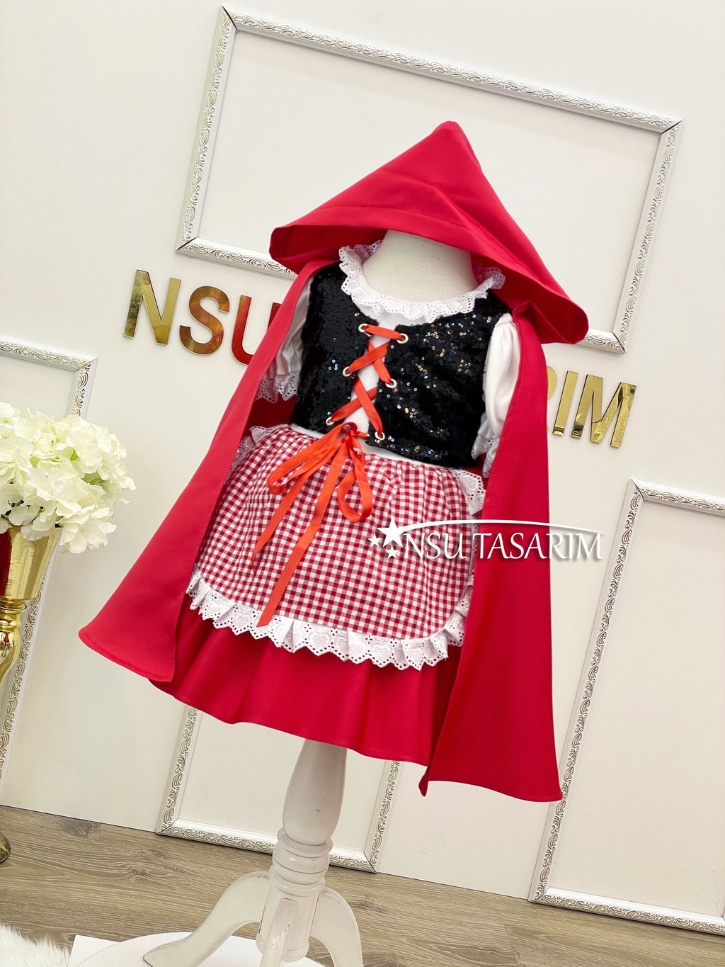 Red riding hood dress. Red riding hood costume . for special occasion .