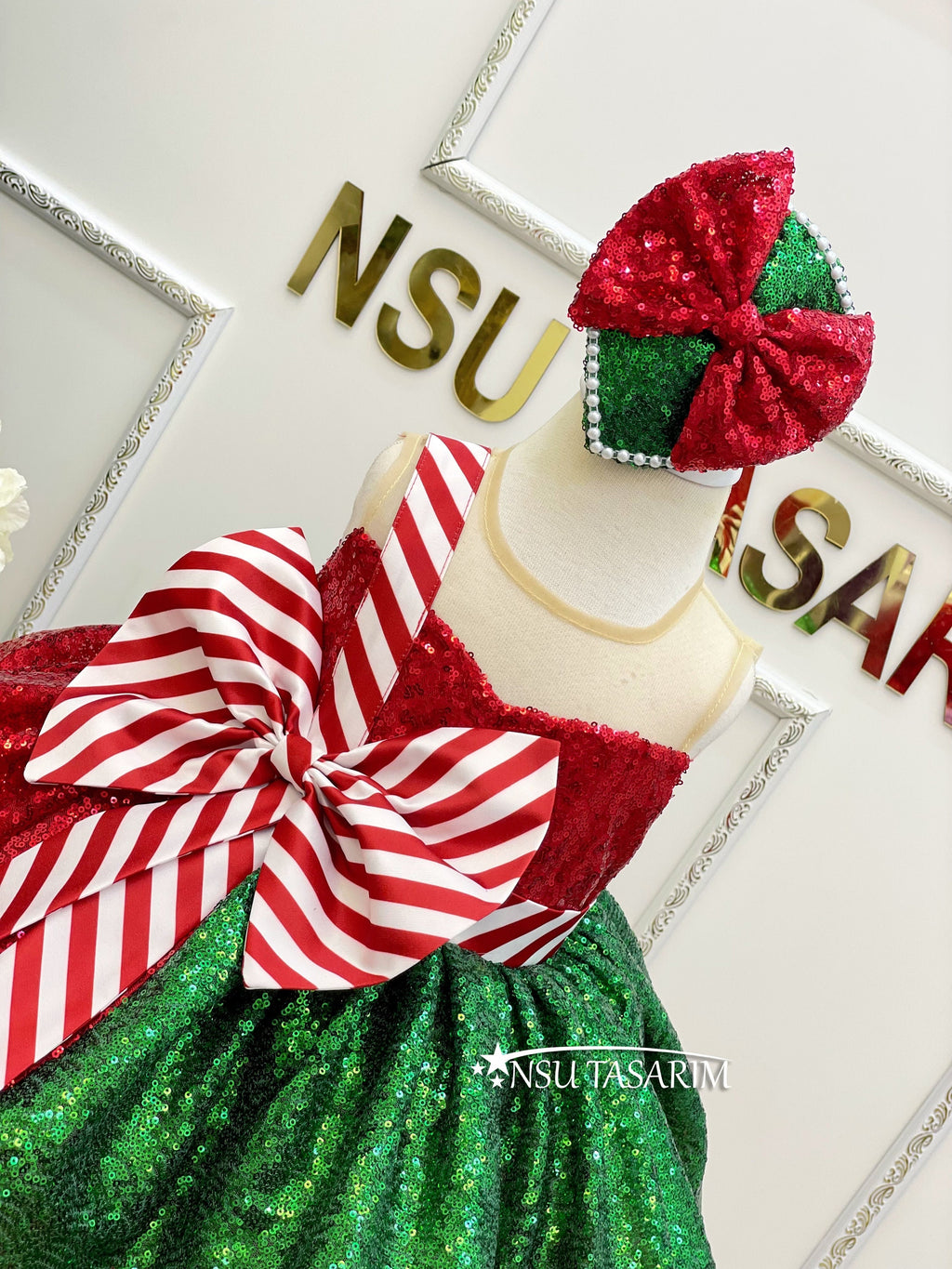 Sparkling Red front bow