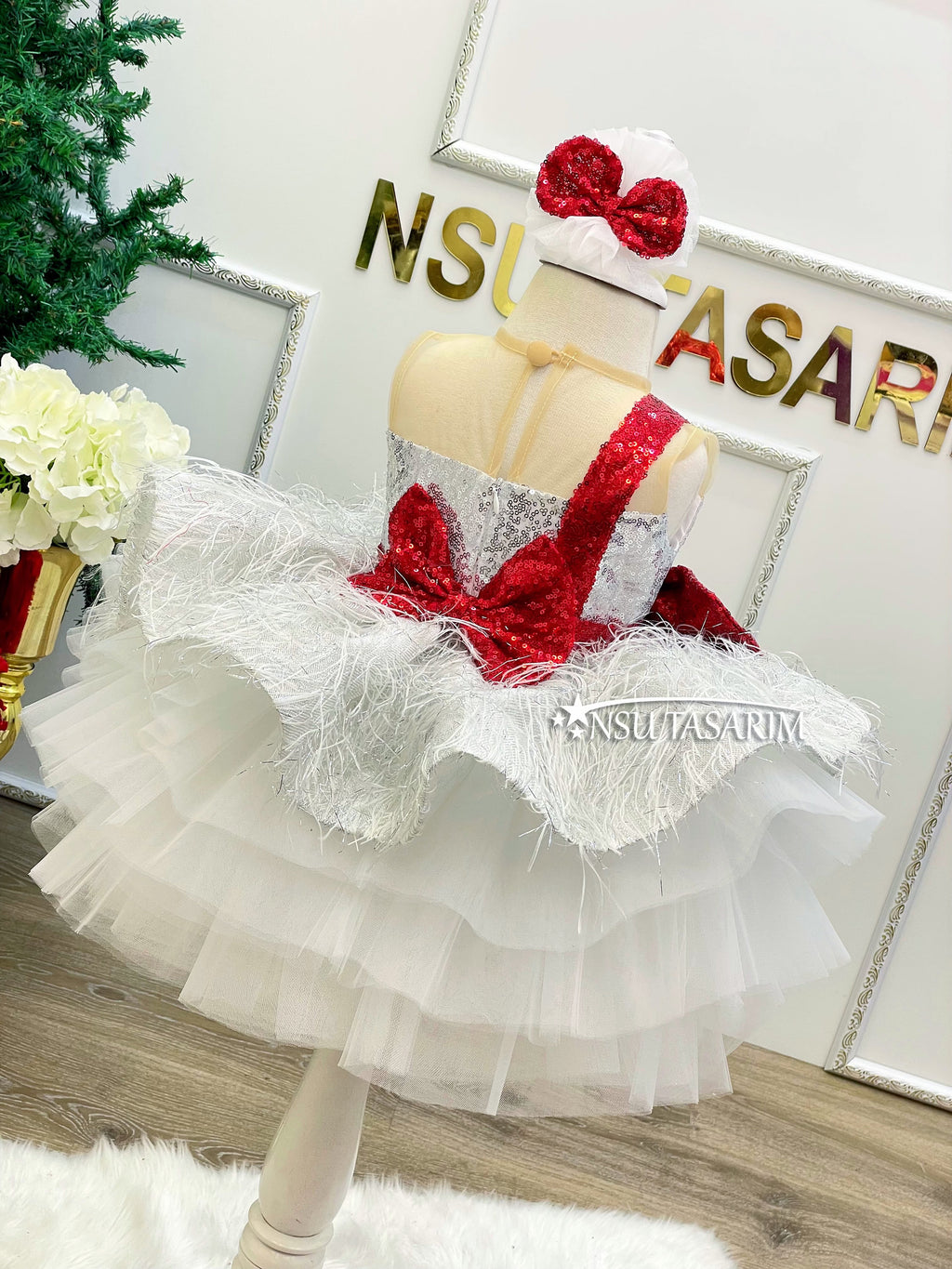 Silver Shiny Sequin Fabric back full size