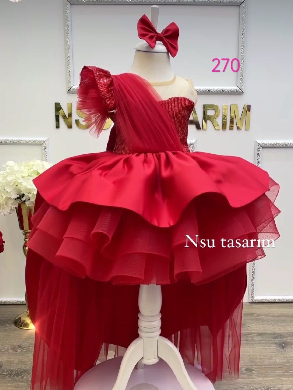 Custom red dress
