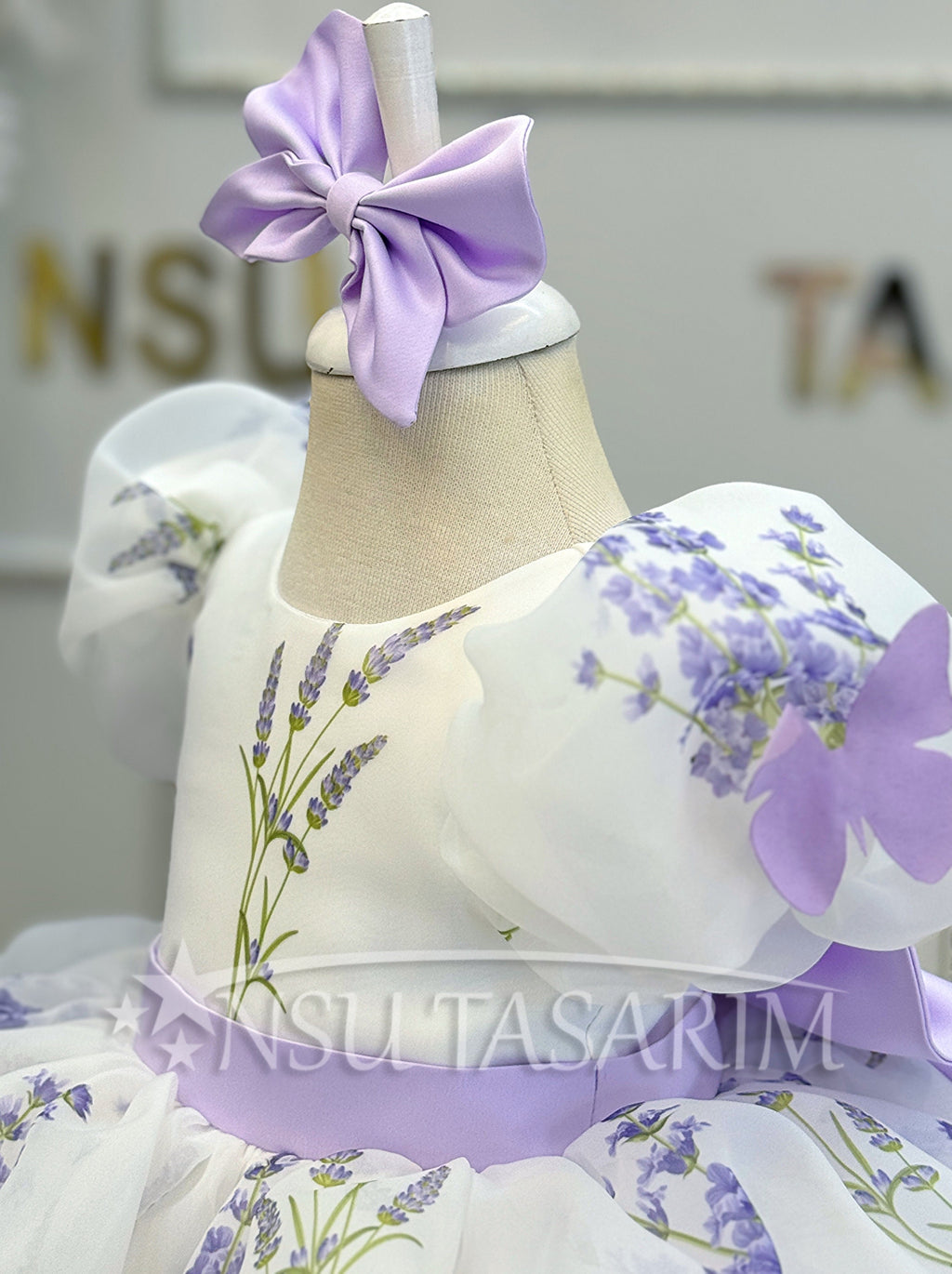 Easter Dress Toddler, Lavender and silver dress, Lavender party dress, Baby girl Lavender dress