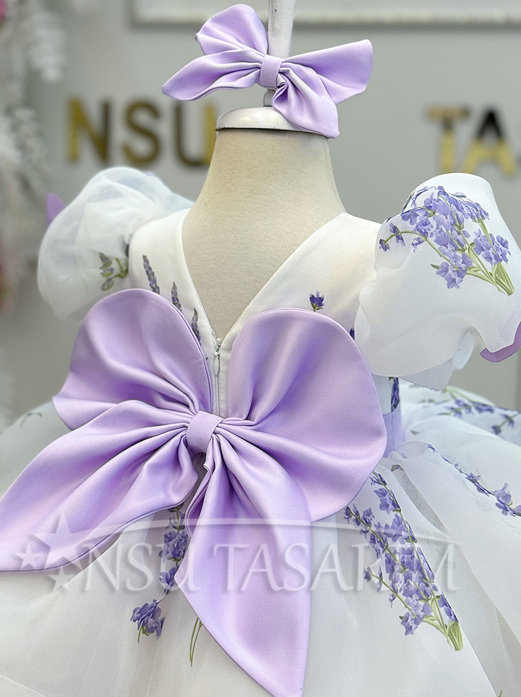 Easter Dress Toddler, Lavender and silver dress, Lavender party dress, Baby girl Lavender dress