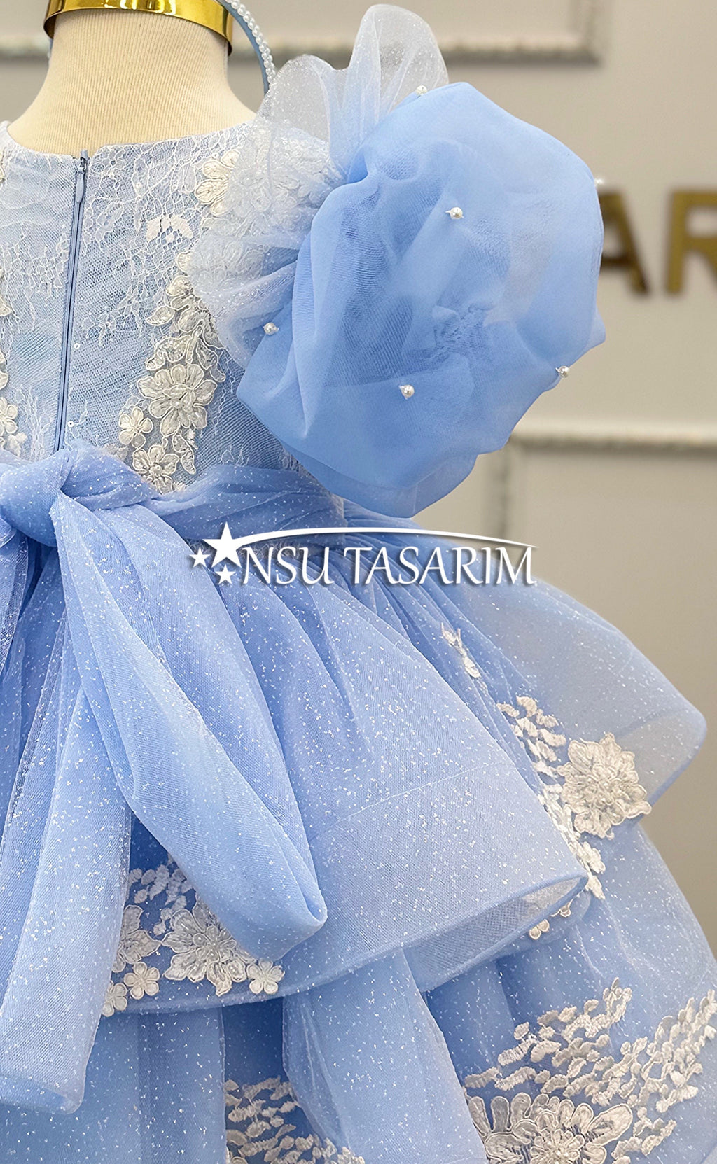 Cinderella Dress back side top detail