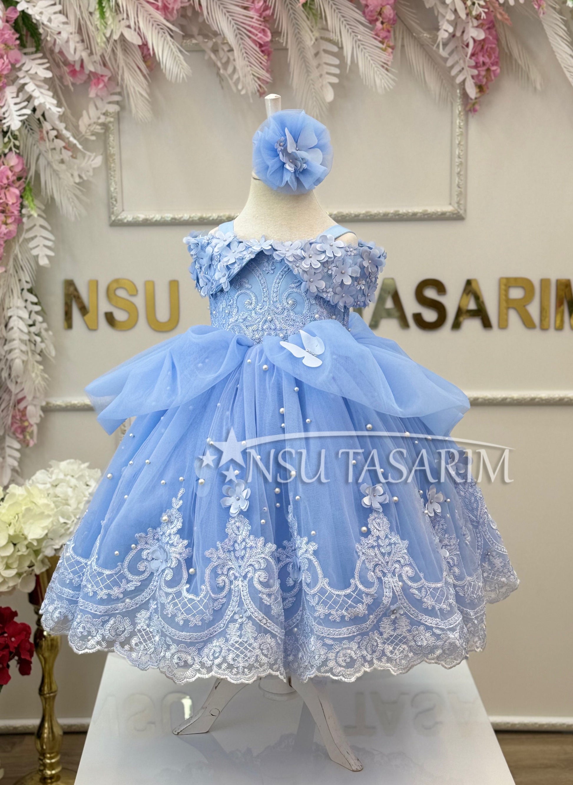 Blue Princess Dress, Blue Cinderella Costume, Toddler Birthday Party Dress