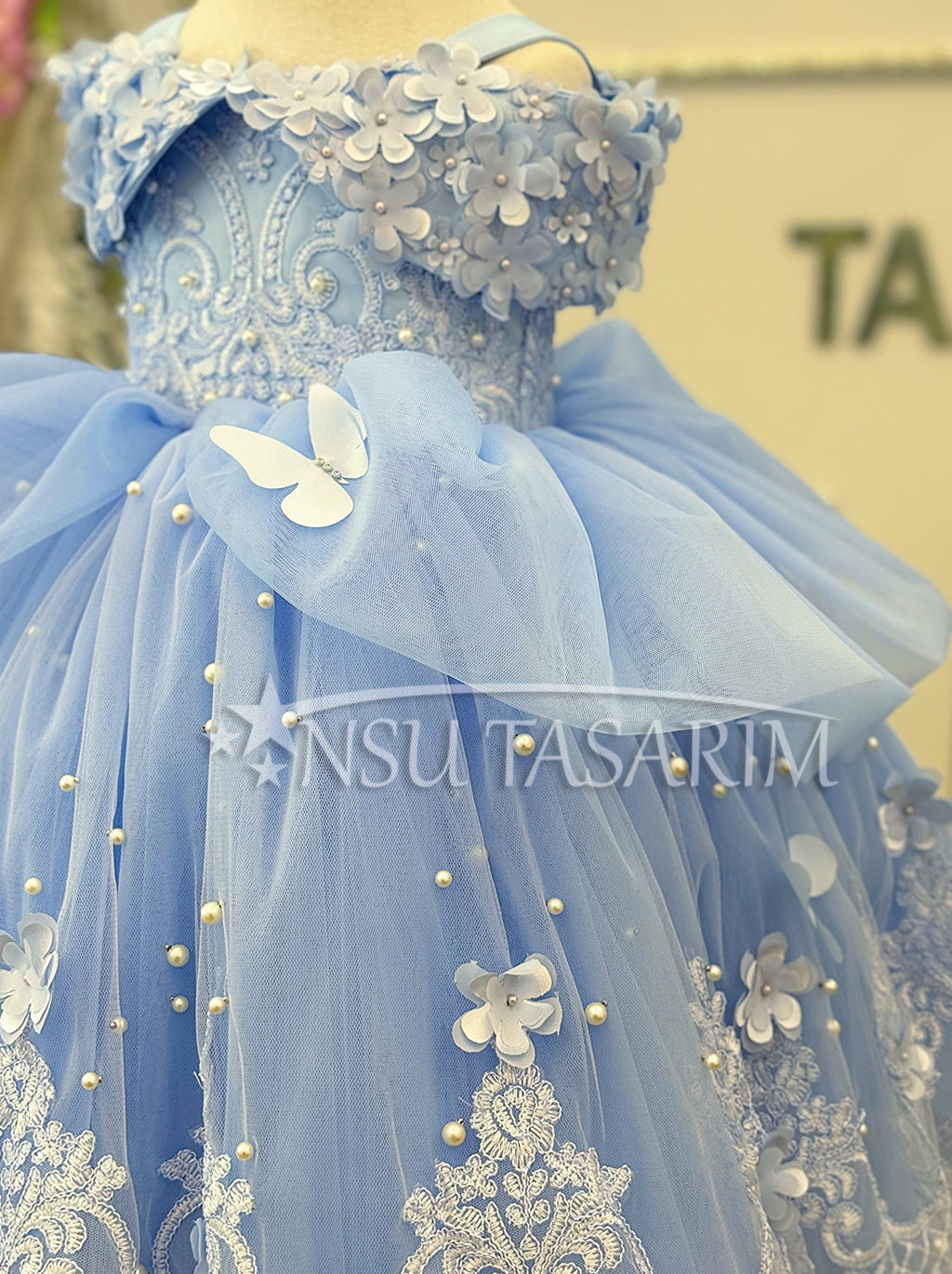 Blue Princess Dress, Blue Cinderella Costume, Toddler Birthday Party Dress