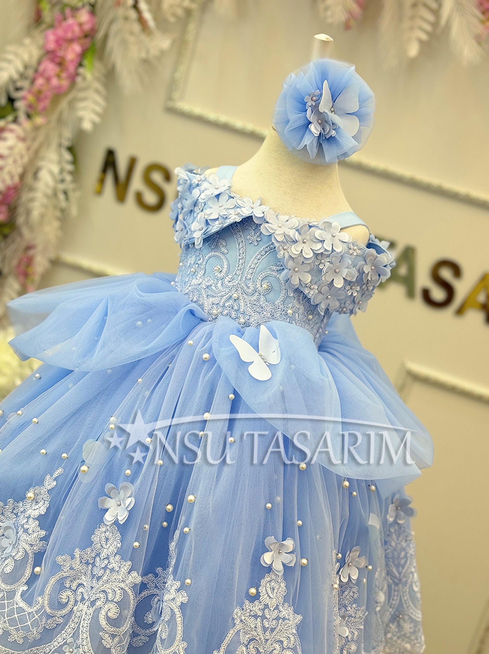 Blue Princess Dress, Blue Cinderella Costume, Toddler Birthday Party Dress