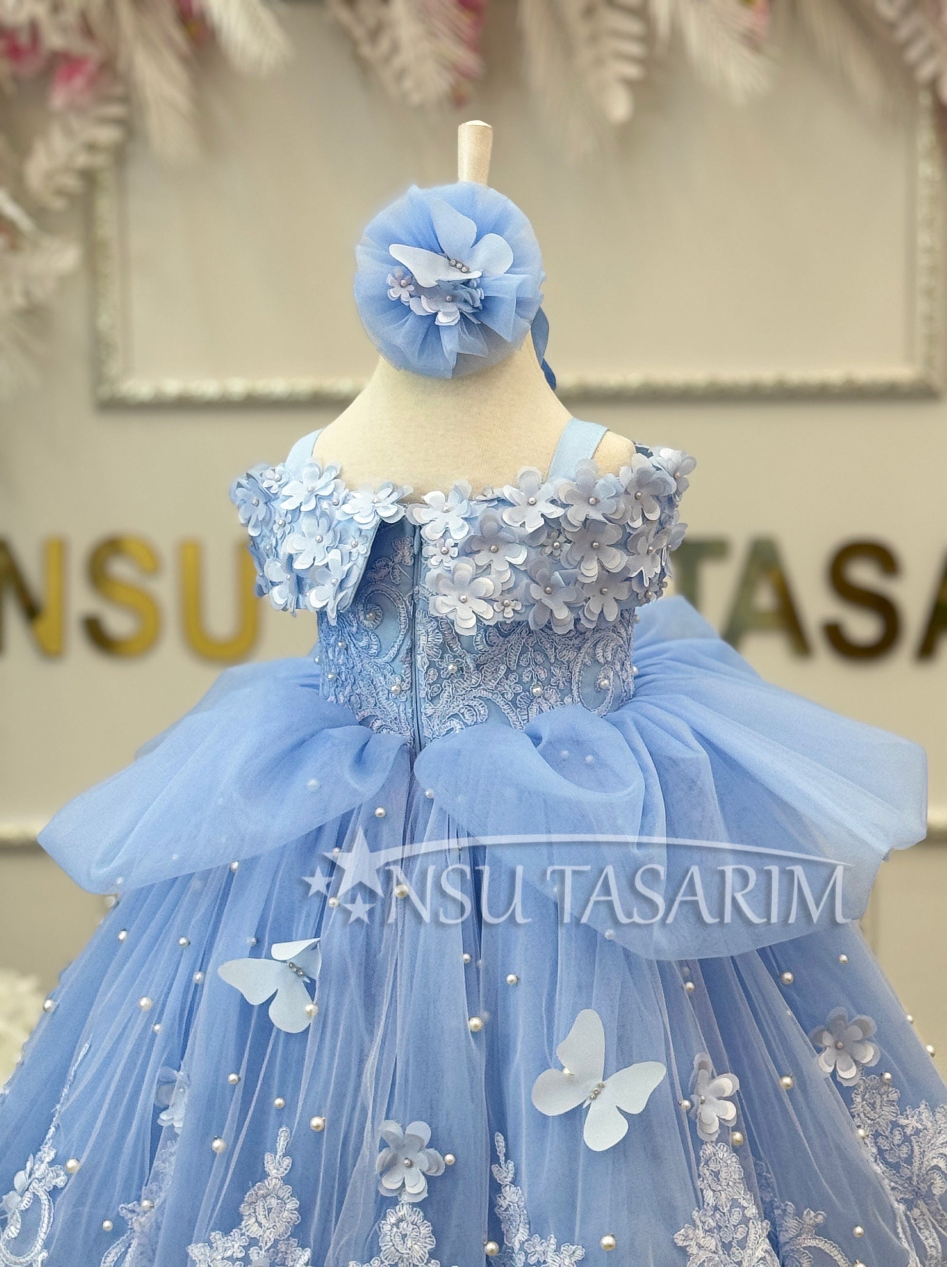 Blue Princess Dress, Blue Cinderella Costume, Toddler Birthday Party Dress
