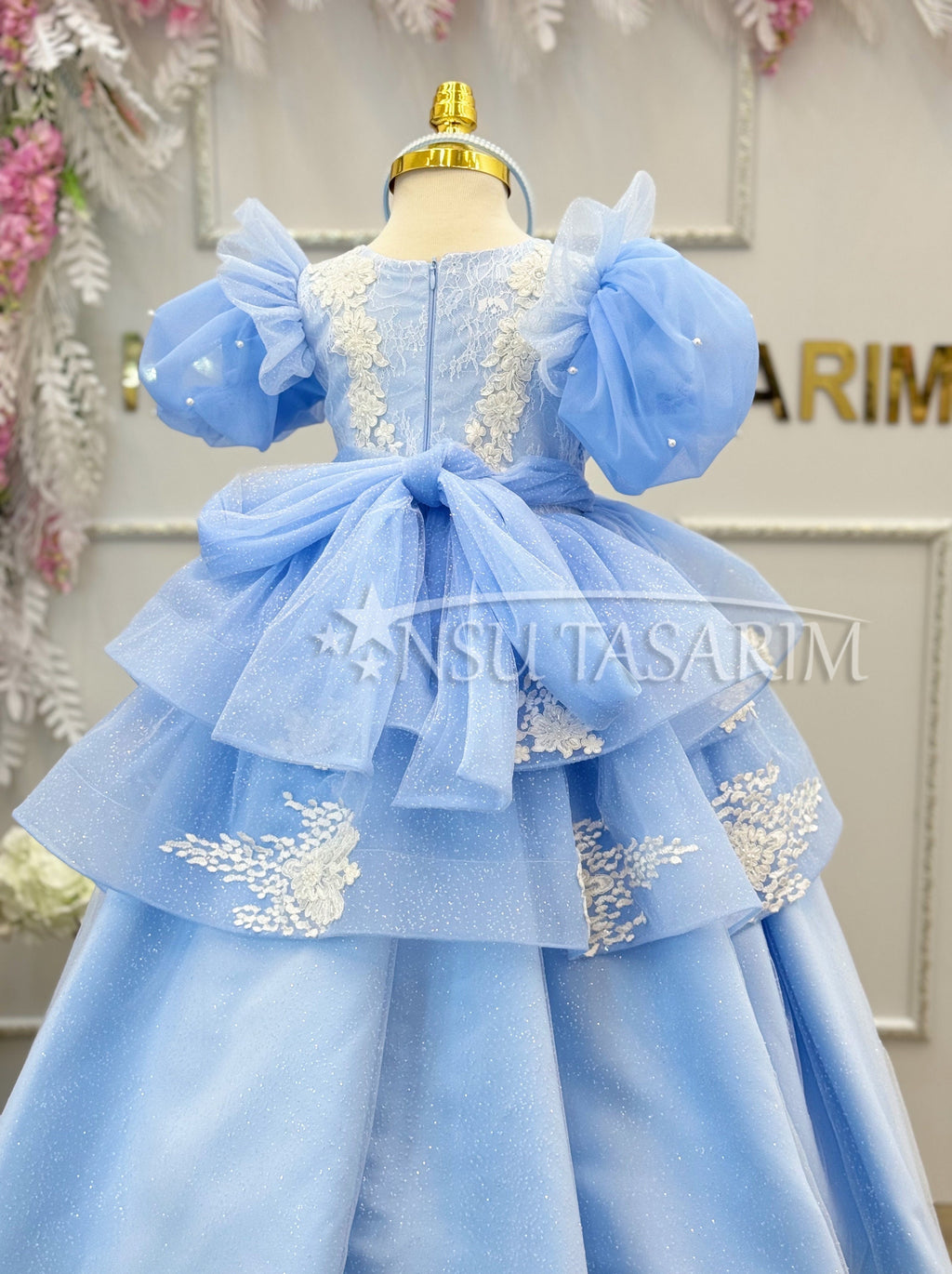 Cinderella princess birthday dress, Sparkle Blue cinderella dress