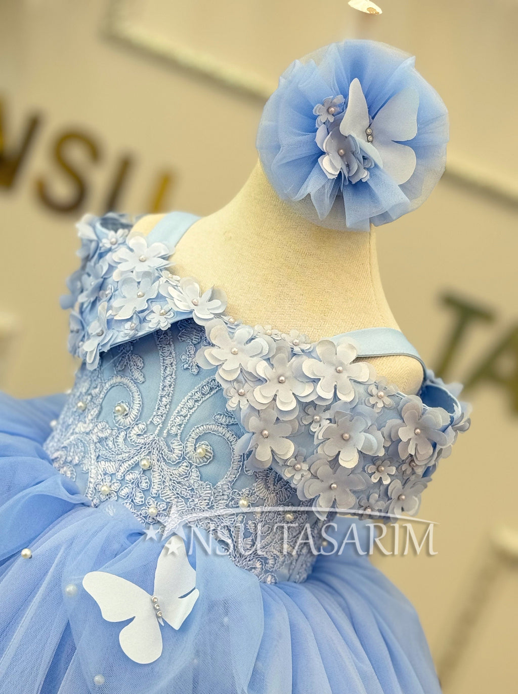 Blue Princess Dress, Blue Cinderella Costume, Toddler Birthday Party Dress