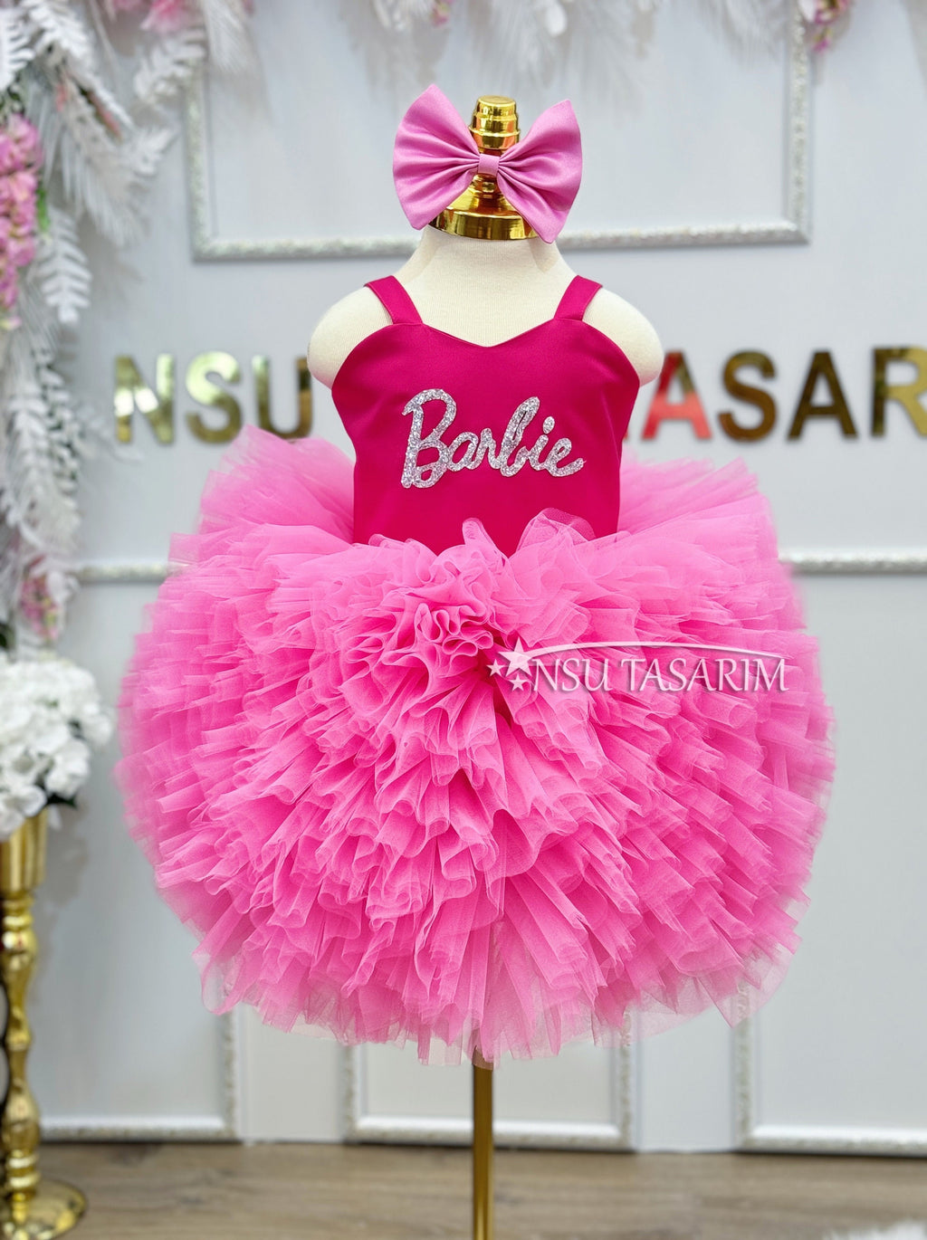 Barbi dress. Baby girl barbi dress. Party dress. Pink Barbi dress. Barbi costume. Outfit For special occasion.