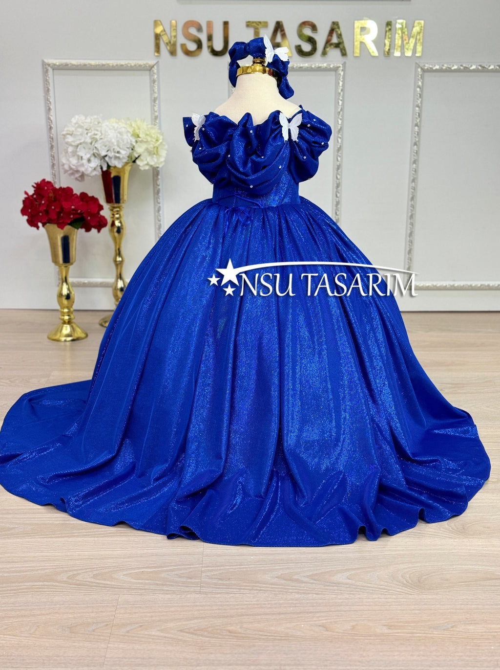 Royal blue Cinderella costume front