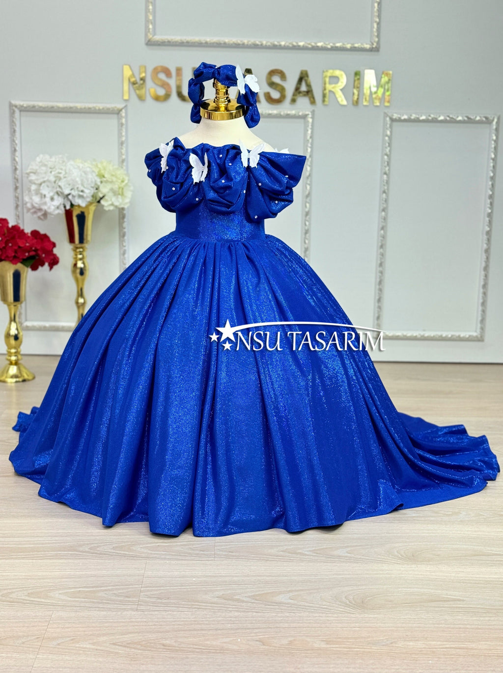 Royal blue Cinderella costume front