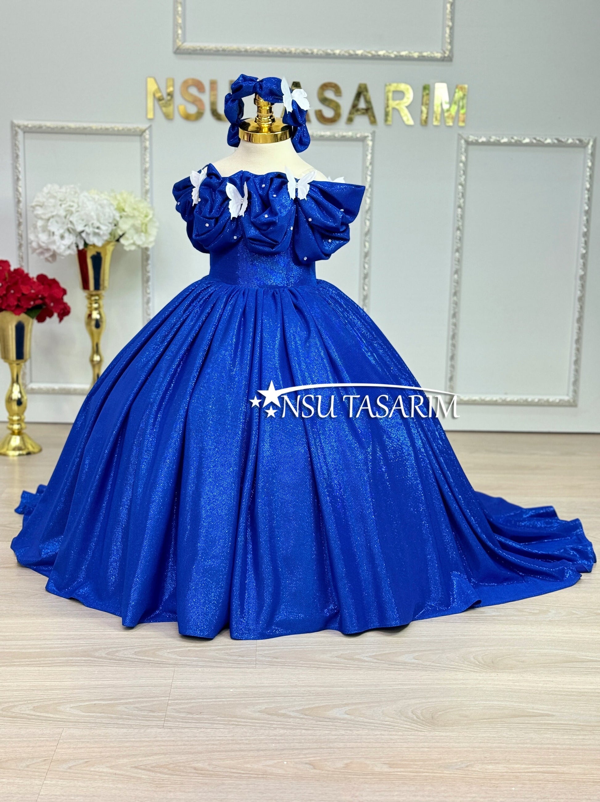 Royal blue Cinderella costume front