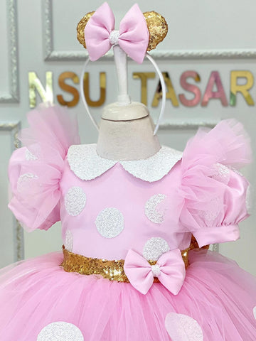 Minnie mouse costume. Baby girl minnie mouse costume. Brithday minnie mouse dress. Pink minnie mouse dress. 1st Birthday dress. – Kids Dressy