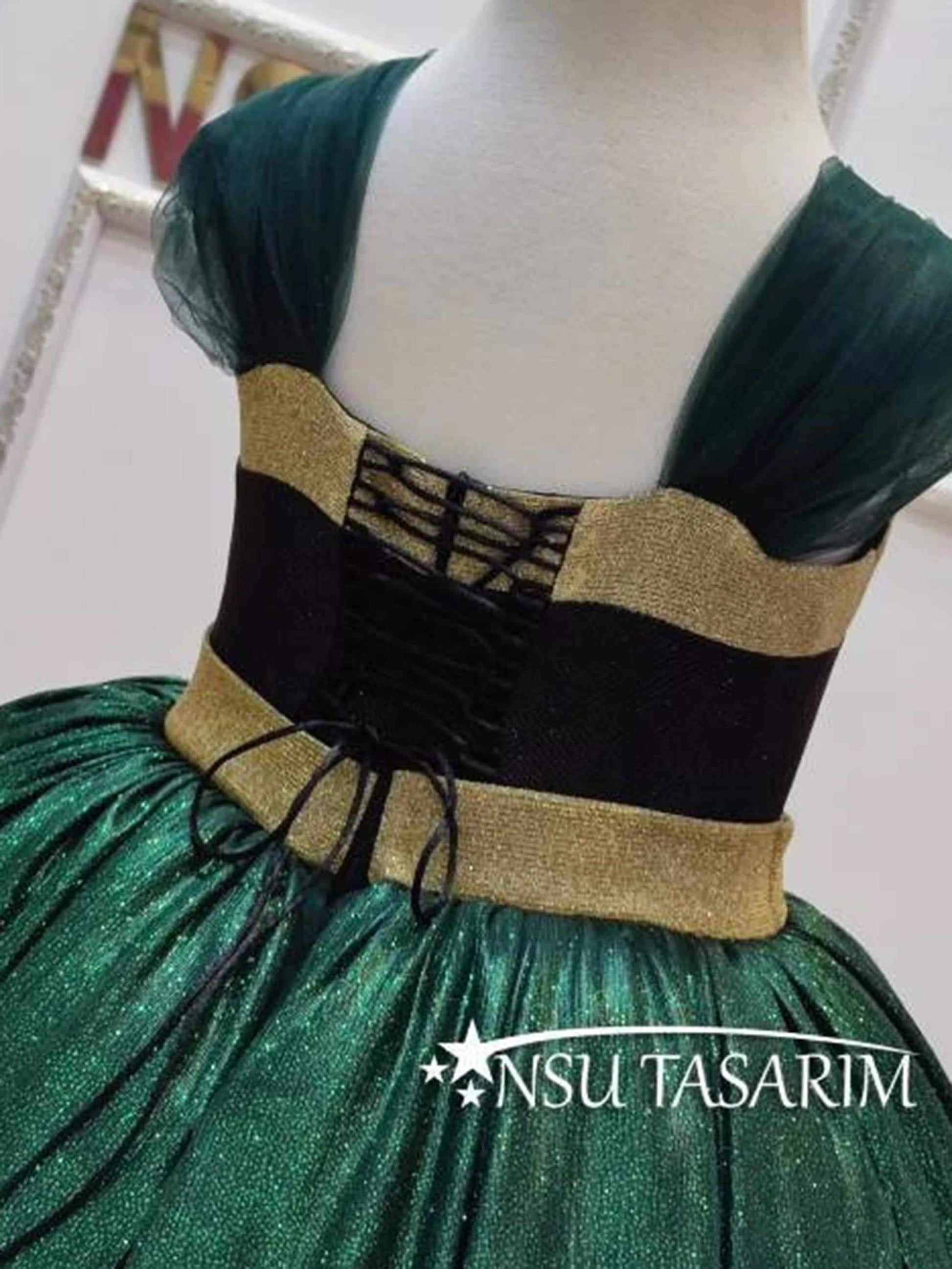 Princess Anna dress back side top side close up