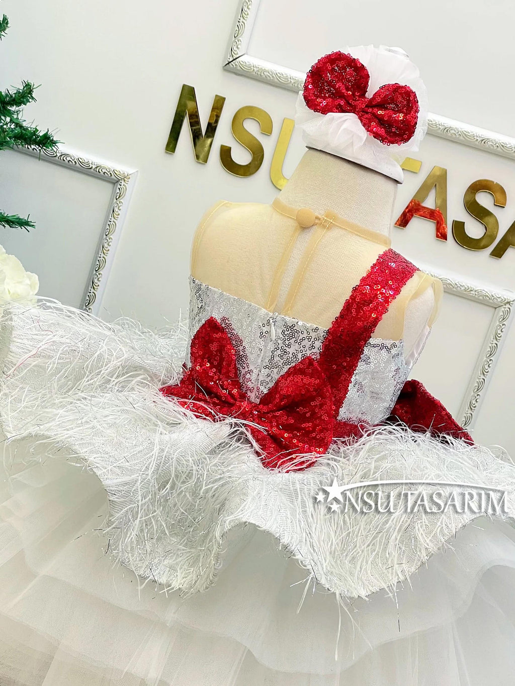 Silver Shiny Sequin Fabric back top part