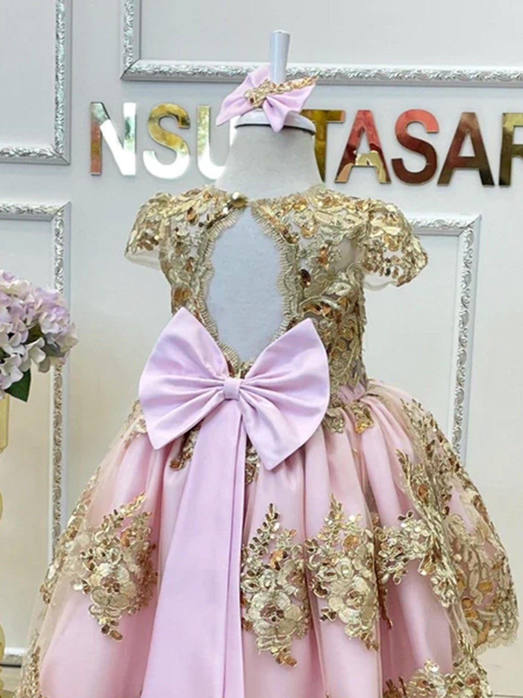 Baby girl dress back bow