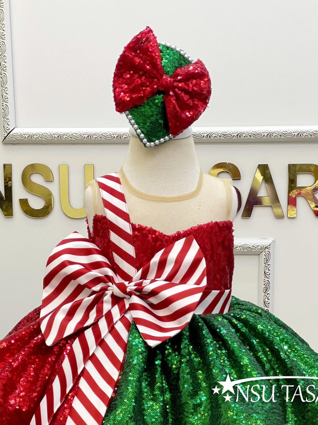 Sparkling Red front bow