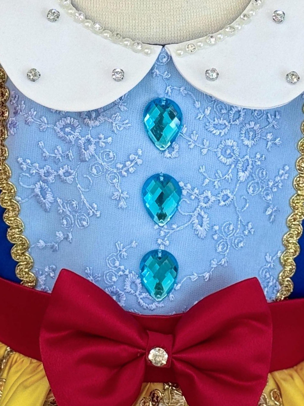 Snow White dress button detail