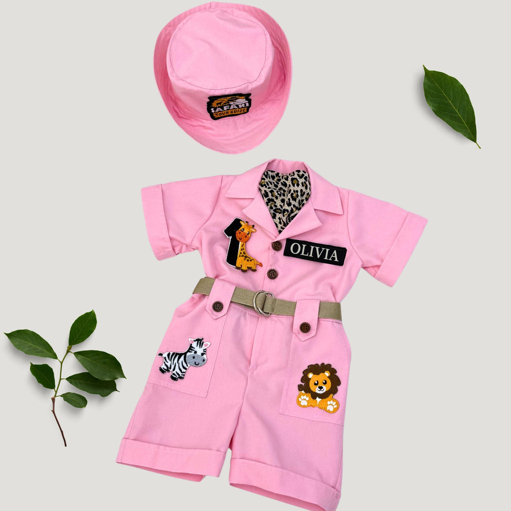 Custom Embroidered Safari Costume for Kids – Perfect Halloween Outfit
