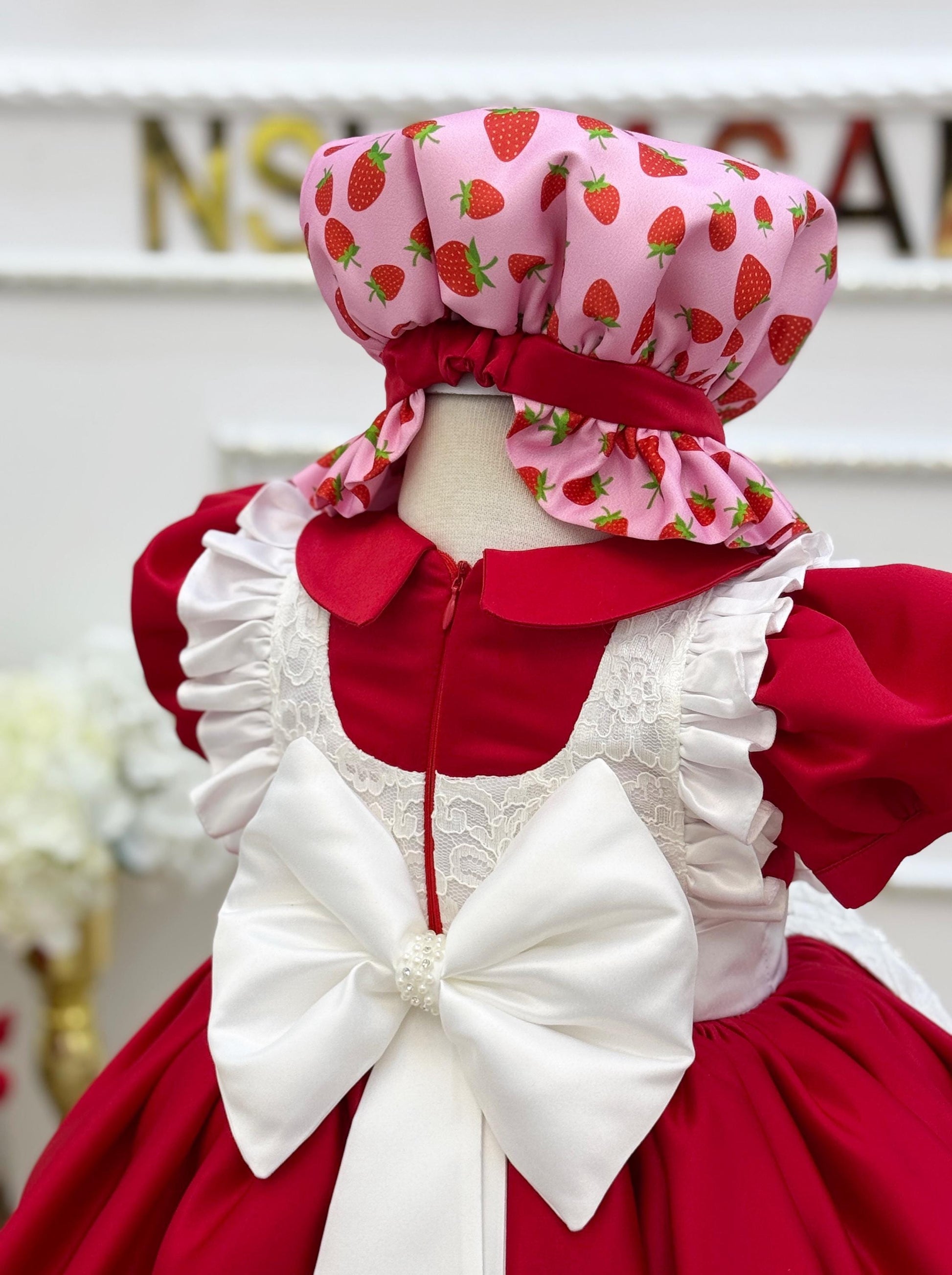 Berry first birthday dress for toddler