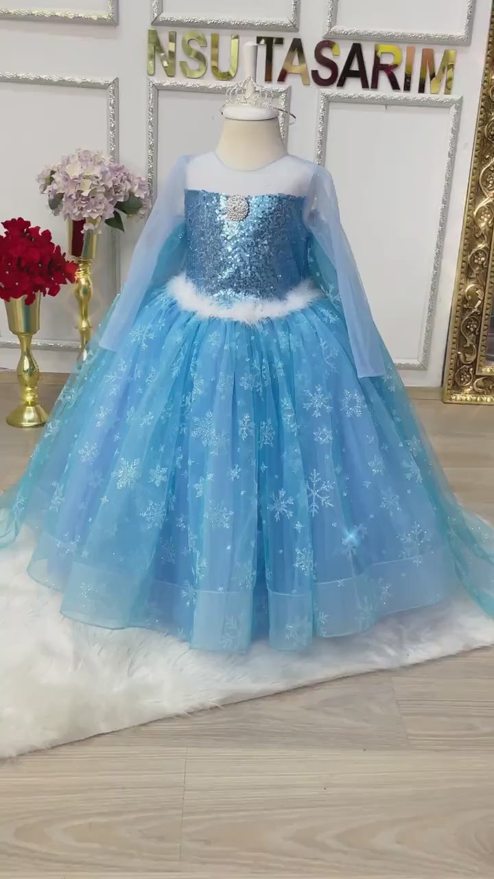 Frozen costume . Baby girl dress. Frozen birthday dress. Elsa costume. Elsa dress. For special occasion. Handmade!