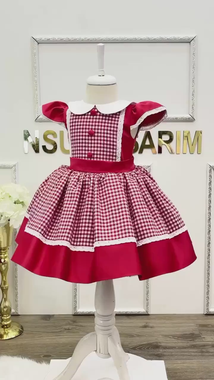 Red riding hood dress. Red riding hood costume . for special occasion . Baby girl red riding hood dress. 1st Birthday dress.