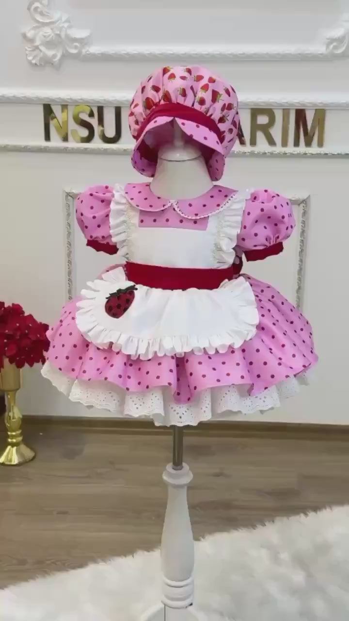 Strawberry Costume | Strawberry kids dress | Berry First Birthday Dress | Strawberry Toddler outfit