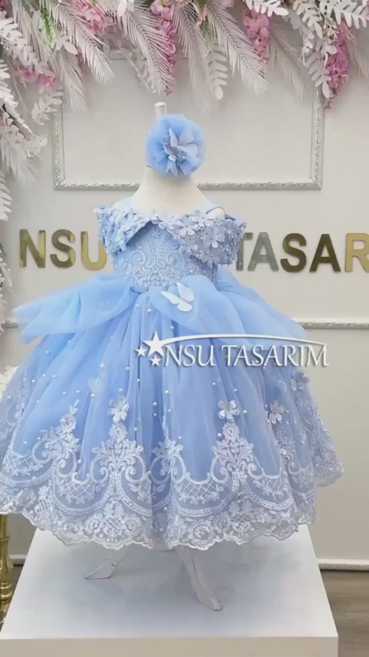 Blue Princess Dress, Blue Cinderella Costume, Toddler Birthday Party Dress