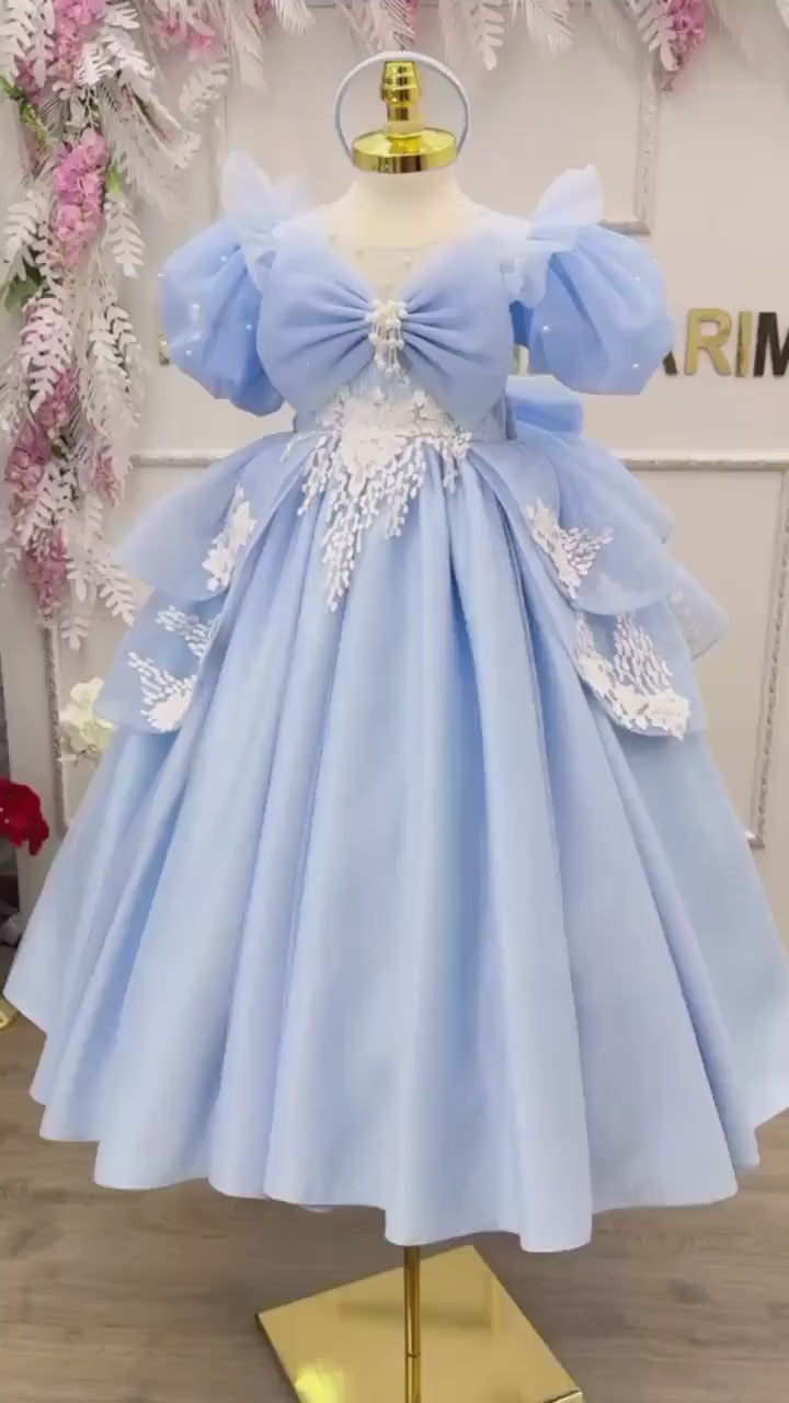 Cinderella Dress New Version, Cinderella costume,  Cinderella princess birthday dress, Sparkle Blue cinderella dress