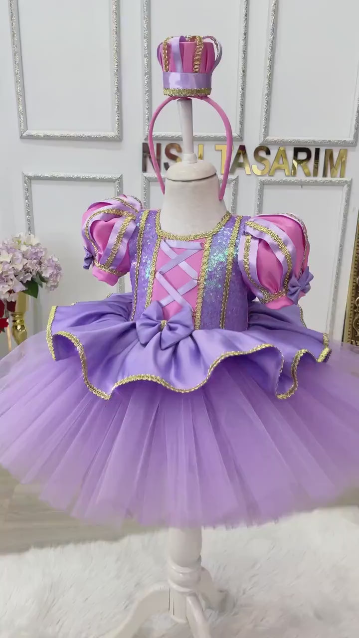 Rapunzel costume. Princess Rapunzel Dress. Rapunzel dress. Baby girl dress. Princess Rapunzel costume. Birthday dress. 1st Birthday dress.