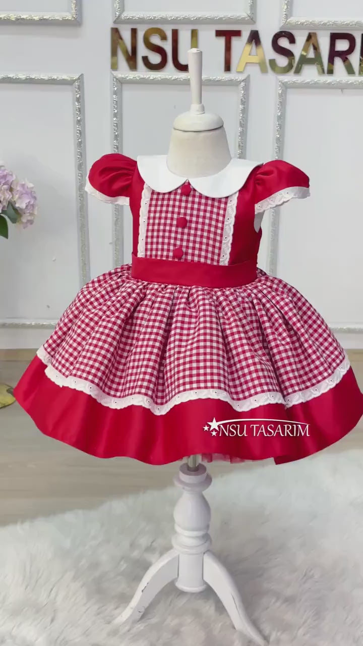 Red riding hood dress. Red riding hood costume .  for special occasion . Baby girl red riding hood dress. 1st Birthday dress.