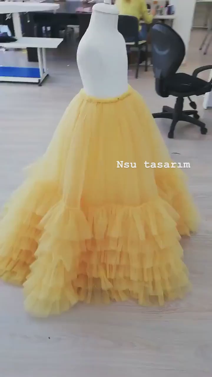 Princess gown Dress. Belle dress. For special occasion, long toddler gown, baby girl princess gown