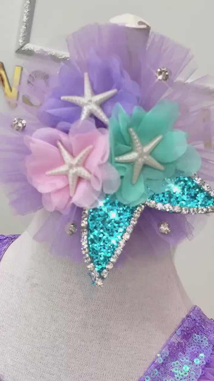 Mermaid costume. Ariel İnspired dress. Brithday Mermaid  dress. Mermaid dress. 1st Birthday dress.