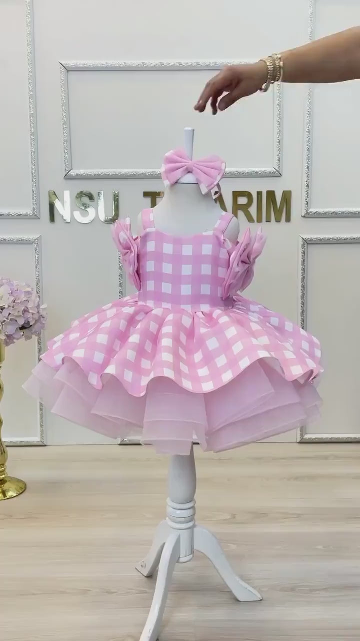 Barbi Costume Baby Girl Dress | Pink Party Outfit, Special Occasion Dress