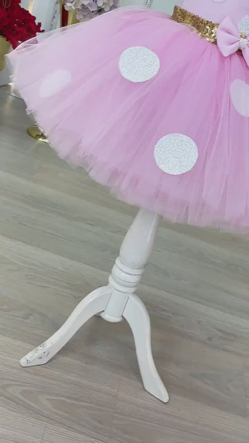 Minnie mouse costume. Baby girl minnie mouse costume. Brithday minnie mouse dress. Pink minnie mouse dress. 1st Birthday dress.